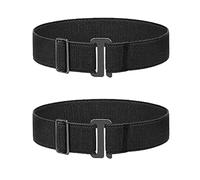 SLXLYH Paquete de 2 cinturones elásticos invisibles elásticos para mujeres y hombres, correa ajustable para pantalones vaqueros, Negro, 2.5cm wide and 20cm long