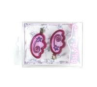 SLXLYH Pasadores acrílicos para el pelo de los años 2000 para mujer, antideslizante, seguro, para uso diario, festival de música, 2 unidades (rojo rosa)