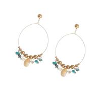 SLXLYH Pendientes de gota multifuncionales con borlas y piedras delicadas para mujer, ideales para fiestas y uso diario, As shown, grava, metal