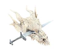 SLXLYH Pinza para el pelo con diseño de cabeza de dragón, antideslizante, accesorio de peinado para mujeres y hombres, uso diario y ocasión temática (blanco)