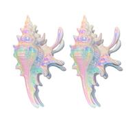 SLXLYH Pinza para el pelo con diseño de caracola marina, elegante accesorio de acrílico para peinar el cabello para mujer, accesorio temático para eventos temáticos, 2 unidades (color perla)