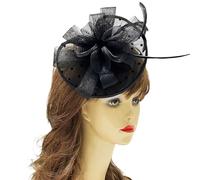 SLXLYH Pinza para el pelo con plumas de los años 20 para baile de graduación, para eventos especiales, bodas, compromisos, noche, peinados (color negro)