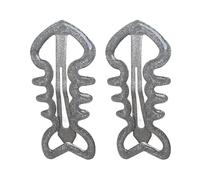 SLXLYH Pinza para el pelo de espina de pez de metal azul suave con purpurina fuerte para deportes, yoga, uso diario (gris)