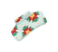 SLXLYH Pinza para el pelo hecha a mano con flores para mujeres y niñas, accesorios para el cabello de vacaciones en la playa (verde)