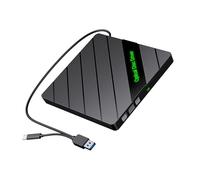 SLXLYH Unidades de disco externas para laptop, reproductor de disco portátil USB, unidades de disco externas con ranura para tarjetas, 4 USB 3.0, 1 puerto tipo C