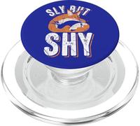 Sly But Shy Cute Fox Introvertido Diseño Desgastado PopSockets PopGrip para MagSafe