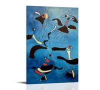 SLYASZX Joan Miró - Lienzo decorativo para colgar en el hogar, sala de estar, dormitorio, comedor, marco de pared, estilo 60 x 90 cm