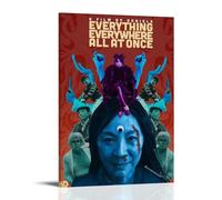 SLYASZX Póster con texto en inglés "Everything Everywhere All at Once", pintura al óleo, pintura decorativa, póster decorativo para colgar en el hogar, sala de estar, dormitorio, comedor, marco de