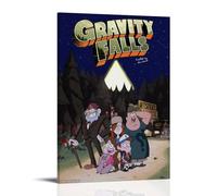 SLYASZX Póster de Gravity Falls, pintura al óleo, pintura decorativa para colgar, para el hogar, sala de estar, dormitorio, comedor, marco de pared, estilo 20 x 30 cm