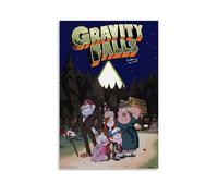 SLYASZX Póster de Gravity Falls sobre lienzo, pintura al óleo, pintura decorativa para colgar en el hogar, sala de estar, dormitorio, comedor, pared, estilo sin marco, 60 x 90 cm