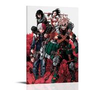 SLYASZX Póster de My Hero Academia sobre lienzo, pintura al óleo, pintura decorativa para colgar, para el hogar, sala de estar, dormitorio, comedor, marco de pared, estilo 50 x 75 cm
