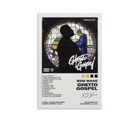 SLYASZX Póster decorativo con diseño de ondas de vara del Evangelio del Ghetto para colgar en el hogar, sala de estar, dormitorio, comedor, pared, estilo sin marco, 40 x 60 cm