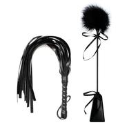 SM Bondage Flogger Látigo de cuero erótico con pluma Tickler Mano de cuero azotes Slapper Paddle Juguete Sexual Accesorios Cosplay Juguetes Sexuales Parejas
