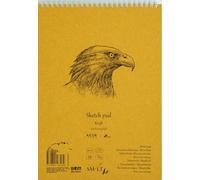 SM.LT EB de 60ts/Fuerza Authentic line - Cuaderno para bocetos (A4, 90 gsm acanalados. Marrón natrón Papel de estraza, 60 hojas, con perforación, reciclado Tapa, Con Doble Espiral