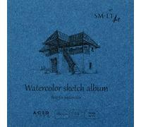 SM-LT Libro de Dibujo, Acuarela de Grano Fino, 14x14 cm
