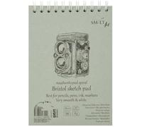 Sm-Lt SM58800 Bloc de Bocetos A5, Encuadernado con Alambre, 30 Hojas, 185 gr/m2, Papel Liso para Lápices, Bolígrafos, Rotuladores, Tintas y Caligrafía