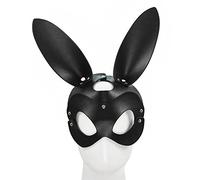 SM Máscara de ojos Cama sexual Venda erótica Máscara de conejito sexy Vendas de cuero Restricciones de esclavitud Cosplay Fetiche ajustable Juguetes sexuales para mujeres y parejas