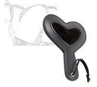 SM Paddle Flogger erótico Látigo de cuero Bondage sexual Nalgadas Paleta en forma de corazón con superficie de felpa Masaje Cosplay Juego de rol Fetiche Juguete sexual para mujeres, hombres y parejas