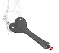 SM Paddle Látigo de Cuero Flogger Erótico Bondage Sexual Nalgadas Paleta en Forma de Corazón con Remache Masaje Cosplay Juego de Roles Fetiche Juguete Sexual para Mujeres Hombres y Parejas Extremo