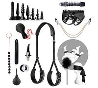SM Set Max 20 piezas Pack Bed Set Set adecuado para y experimentados Set SM Correas Esposas Parejas Amantes Flirtation Set Juguetes sexuales