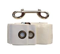 SM SunniMix Cancha de Tenis Strap Center Strap Blanco con Gancho de Metal Tennis Net Strap Center para Gimnasio Equipo de de