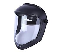 SM SunniMix Casco de Soldadura Protector Facial con Lente Transparente de Policarbonato, Ligero, Protección Completa, Anti-Impacto/UV, Adapta Gafas, 30x27cm - Anti-niebla máscara