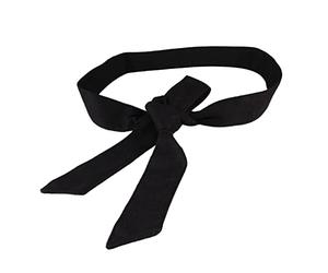 SM SunniMix Cinta de Cinturón de Lazo de Lana para Mujer para para proteger de Lana, Negro, tal como se describe