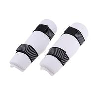 SM SunniMix MMA Profesional Taekwondo Sparring Gear Shin Protector Protector De Piernas para Artes Marciales Kickboxing Karate, Universal para Hombres, Mujeres, J - Blanco, M