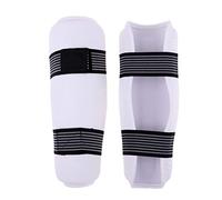 SM SunniMix MMA Profesional Taekwondo Sparring Gear Shin Protector Protector De Piernas para Artes Marciales Kickboxing Karate, Universal para Hombres, Mujeres, J - Blanco, L
