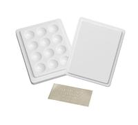SM SunniMix Paleta de Pintura de Acuarela Gouache de Cerámica de 12 Pocillos con Cubierta para Colorear Resistente