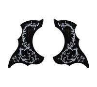 SM SunniMix Reemplazo Perfecto de La licencia Protectora Resistente Arañazos de La Guitarra Acústica, Estilo 6 Negro