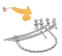 SM Varilla uretral de acero inoxidable Dilatador uretral Estimulación del tapón del pene Fetiche de próstata Dilatador del pene Joyería íntima de metal Dilatador del(27cm,8mm)