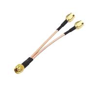 SMA a 2X SMA Macho Hembra Tipo Y Divisor combinador Puente Cable Pigtail RG316(SMAJ-2RPSMAJ,10CM)