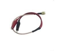 SMA macho a pinza de cocodrilo adaptador de cable coaxial RF, cable de prueba de metal resistente para antenas y medidores, fácil instalación, rojo/negro, 0,5 m (1 metro)
