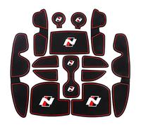 Smabee Alfombrillas de goma antideslizantes para Hyundai I30 I30 N PD de tercera generación 2017-presente, con ranura para puerta de coche, accesorios interiores, almohadilla antideslizante para