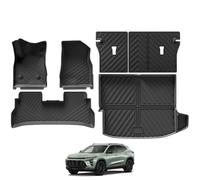 SMABEE Tapetes para Piso y Respaldo y Forro de Carga compatibles con Chevrolet/Chevy Trax TPE 2024 para Todo Tipo de Clima, 2 Filas, Juego Completo de Accesorios Interiores Color Negro