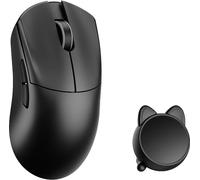 SMACKAPE WLMOUSE Huan - Ratón para juegos de aleación de magnesio ultraligero de 48 g, receptor de voz y pantalla 8K, doble 8K inalámbrico/con cable, sensor PAW3950HS, iluminación de rueda RGB