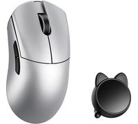 SMACKAPE WLMOUSE Huan - Ratón para juegos de aleación de magnesio ultraligero de 48 g, receptor de voz y pantalla 8K, doble 8K inalámbrico/con cable, sensor PAW3950HS, iluminación de rueda RGB