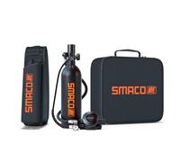 SMACO Mini Botella de Buceo 1 litro Portatil Bombona de Buceo para Respiración Subacuática Pequeñas Botella Submarinismo Tanque de Buceo Recargable para Viajes Nadar Rescate S400 Pro