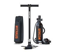 SMACO Mini Botella de Buceo 1 litro Portatil Bombona de Buceo para Respiración Subacuática Pequeñas Botella Submarinismo Tanque de Buceo Recargable para Viajes Nadar Rescate S400 Pro