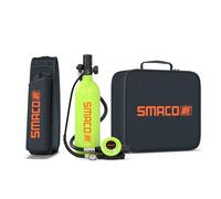 SMACO Mini Botella de Buceo 1 litro Portatil Bombona de Buceo para Respiración Subacuática Pequeñas Botella Submarinismo Tanque de Buceo Recargable para Viajes Nadar Rescate S400 Pro