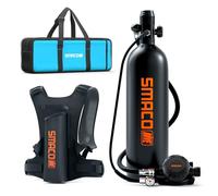 SMACO Mini Botella de Buceo 2 litro Portatil Bombona de Bucear S700 Plus Pequeñas Botella Submarinismo hasta 30 Minutos Tanque de Buceo Recargable for Viajes Nadar Rescate