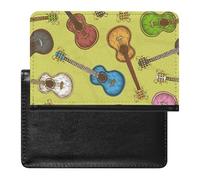 SMACQ Funda Pasaporte Portadocumentos Viaje Color Guitarra Porta Pasaporte Documentos para Mujer Hombre