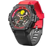 SMAEL Reloj deportivo para hombre, resistente al agua, militar, multifunción, LED, alarma, cronómetro, para hombre (8092, negro y rojo), SM8092-Negro Rojo, Estilo de competición