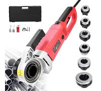 smafoseedding Kit De Herramientas para Roscar Tuberías, Máquina Roscadora De Tuberías De Alta Resistencia De 2300 W, Herramienta De Plomería Portátil, Accionamiento Eléctrico Manual, con 6 Troqueles