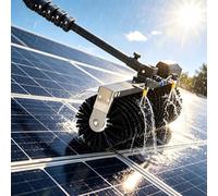smafoseedding Máquina Limpieza Lavado Paneles Fotovoltaicos con Varilla Telescópica,Equipo Limpieza Paneles Solares,Robot Limpiador Solar,Kit Pértiga Eléctrica con Alimentación Agua Cordless-5.5m