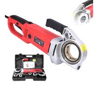 smafoseedding Máquina Roscadora De Tuberías De Alta Resistencia De 2300 W, Herramienta De Plomería Portátil, Accionamiento Eléctrico Manual, con 6 Troqueles (1/2" A 2"), Lata De Aceite