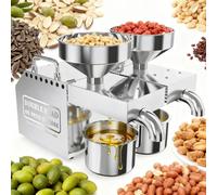 smafoseedding Prensa De Aceite Eléctrica De Doble Cabezal para Frío Y Calor - Extractor De Aceite Automático De 1200 W, Engranajes De 4 Etapas, Alto Rendimiento del 98%, Más De 30 Ingredientes