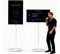 smafoseedding Televisor Portátil 2026 - Monitor Inteligente 1080p, Pantalla Táctil Giratoria, Cámara Integrada, 6+64 GB/8+128 GB, Formato de Pie 27 in6+64 g