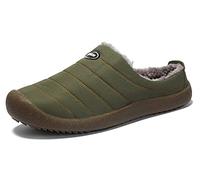 SMajong Invierno Zapatillas de Casa para Hombre Mujer Espesar Zapatillas Aire Libre Impermeables Cálidas Pantuflas de Casa Interior Zapatos con Pelusa Forro Talla Grande 37 EU